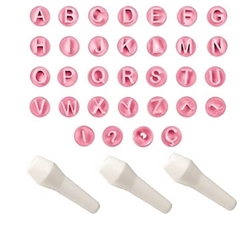 kit Carimbos Letras Rosa Bebê ( blue star)