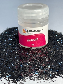 Glitter Flocado para Biscuit Ônix 4g SARAMANIL