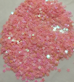 Aplique Estrela Paetê 3mm Rosa