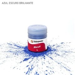 Azul Escuro Brilhante Biscuit