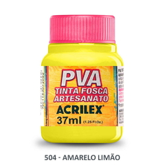 Tinta Acrilex Pva Fosca 37 ml Amarelo Limao - comprar online