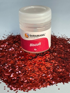 Glitter Flocado Vermelho Rubi para Biscuit 4g