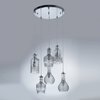 Conjunto Colgante Cristal Tallado 6 Luces Gg