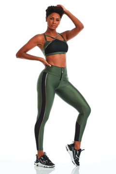 TOP SILVER VERDE - CAJU BRASIL - Jump Fit