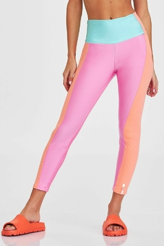 LEGGING ATLANTA CORES ROSA GLOSSY - CAJUBRASIL