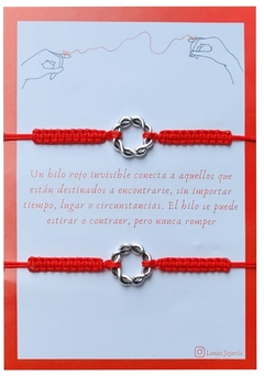 Pulseras hilo rojo tejidas