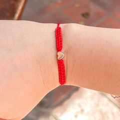 Pulseras del hilo rojo corazones tejidos - comprar online