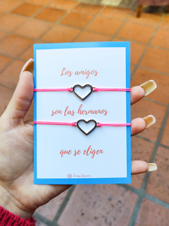 Pulseras de la amistad corazones