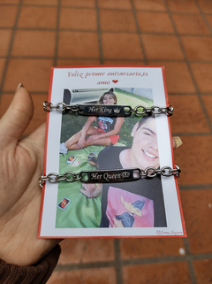 Imagen de Pulseras grabadas con foto a elección