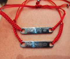 Pulseras grabadas con hilo rojo - comprar online