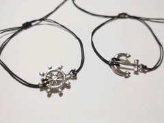 Pulseras regulables timon y ancla - Lunas Joyería