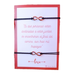 Pulseras infinito negro - comprar online