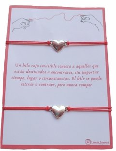 Pulseras para parejas corazones