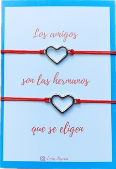 Pulseras de la amistad corazones