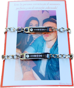 2 pulseras Spotify con foto personalizada