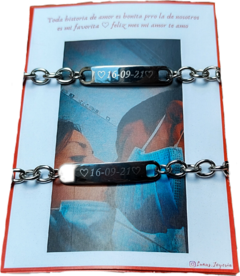 Pulseras grabadas con foto a elección - comprar online