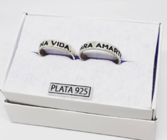 Alianzas de plata 925 con grabado - comprar online