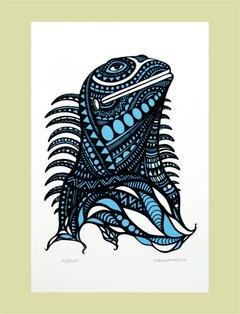 " Iguana " Gravura do Artista - Cadu Mendonça - comprar online