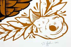 " Owl " Gravuras do Artista Americano " Jeremy Fish " na internet