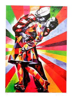 " O Beijo " Gravura do Artista - " Eduardo kobra " - comprar online