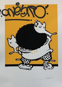 " Vandalismo com Tinta - Amarelo " Gravura do Artista - Alex Hornest " Onesto "