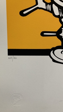 " Vandalismo com Tinta - Amarelo " Gravura do Artista - Alex Hornest " Onesto " na internet