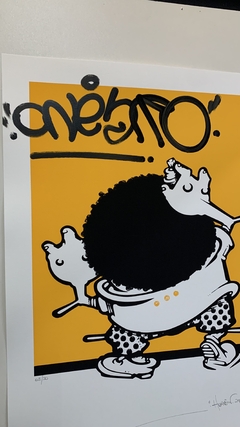 " Vandalismo com Tinta - Amarelo " Gravura do Artista - Alex Hornest " Onesto " - loja online