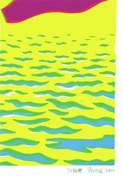 " Fake Sunset " Gravura do Artista Americano - " Matt Furie " - comprar online