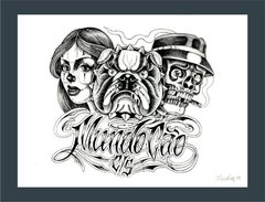 " Mundo Cão " Gravura do Artista e Tatuador - " Mauro Landim "