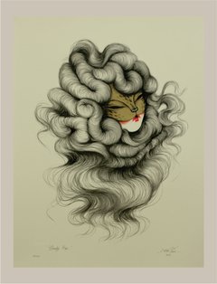 " Cloud Hair " Gravura da Artista - Vanessa Alice " Miss Van " - comprar online