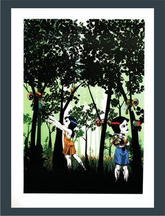 " Bosque da Saudade " Gravura do Artista Walter Nomura " Tinho "