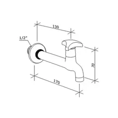 Torneira de Cozinha Parede com Arejador Aquarius 1159 Fabrimar - comprar online