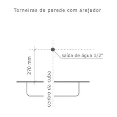 Torneira de Cozinha Parede com Arejador Aquarius 1159 Fabrimar na internet