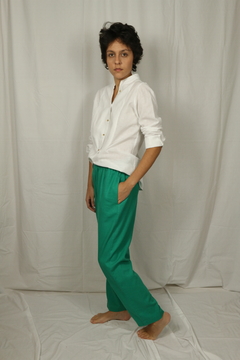 Calça de elástico - Roupas femininas de linho | Loja Jane Oliveira
