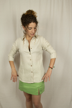 Camisa Punho Largo - Roupas femininas de linho | Loja Jane Oliveira