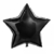 Globo estrella metalizada negro 40 cm