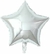 Globo estrella metalizada blanca 40 cm