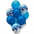 Globo cristal con confetti azul 14" X 5 - comprar online