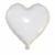 Globo corazón metalizado blanco 40 cm