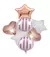 Globo estrella metalizada rosa gold oscuro 40 cm - comprar online