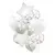 Globo estrella metalizada blanca 40 cm - comprar online