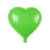 Globo corazón metalizado verde manzana 40 cm