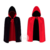 Capa disfraz reversible negro/rojo con capucha 80cm