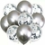 Globo cristal con confetti plateado 14" X 5 - comprar online