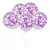 Globo cristal con confetti violeta 14" x 5 - comprar online