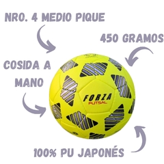 PELOTA PROFESIONAL FUTSAL N°4 - AMARILLA FLÚO en internet