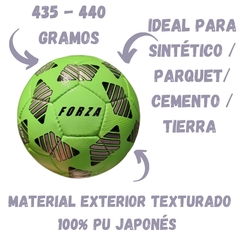 PACK X 10 UNIDADES VERDES - PELOTAS FUTSAL NRO. 4 MEDIO PIQUE - FORZA FUTSAL - - tienda online