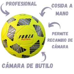 PACK X 3 UNIDADES AMARILLAS - PELOTAS FUTSAL NRO. 4 MEDIO PIQUE - FORZA FUTSAL - en internet