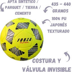 PACK X 3 UNIDADES AMARILLAS - PELOTAS FUTSAL NRO. 4 MEDIO PIQUE - FORZA FUTSAL - - comprar online