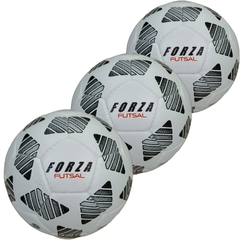 PACK X 3 UNIDADES BLANCAS - PELOTAS FUTSAL NRO. 4 MEDIO PIQUE - FORZA FUTSAL -